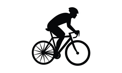 Obraz premium silhouette of a cyclist on a bicycle