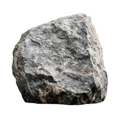 Obraz premium rough granite chunk showcasing its natural strength and textured surface, isolated on transparent background for geology and construction themes 