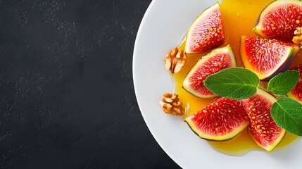 Freshly sliced figs arranged beautifully on a plate ready to be enjoyed as a healthy and delicious snack