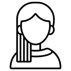 긴머리 여자 유저 아이콘