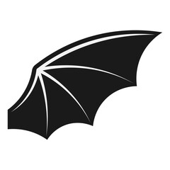 Bat Wings Silhouette Isolated on White Background. Vector Illustration