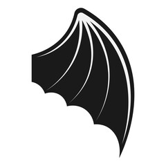 Bat Wings Silhouette Isolated on White Background. Vector Illustration
