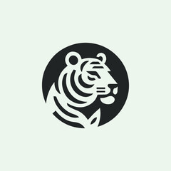 Minimalist tiger logo