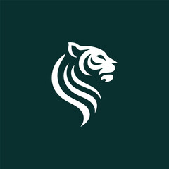 Minimalist tiger logo