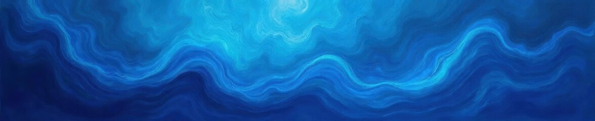 Obraz premium Deep blue canvas, swirling light streaks, textured effect, cosmic, abstract, marbling