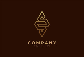 Letter SS Diamond Logo. Letter SS with Diamond combination. suitable for brand and company logos. vector illustration