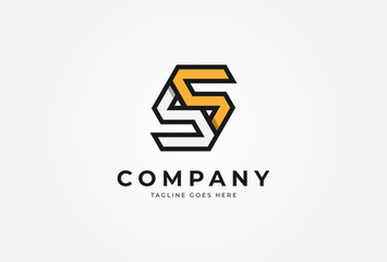 Initial Letter SS Logo. Modern Letter SS design logo inspiration. Can be used for brand and company logos. vector illustration