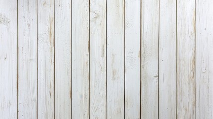 Fototapeta premium A close-up view of weathered white wooden planks, offering a rustic and textured appearance, ideal for backgrounds or design elements.