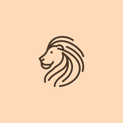 Line Art Lion Head Logo – A strong lion head logo in sleek lines, symbolizing leadership.