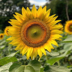 Naklejka premium sunflower in the garden