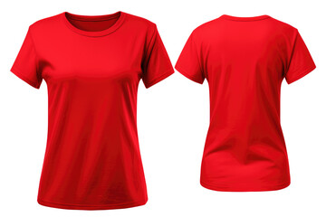 women t-shirt on transparent background