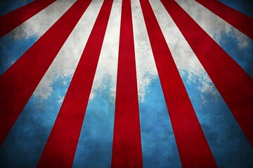 Retro radiating pattern featuring red, white, and blue tones textures