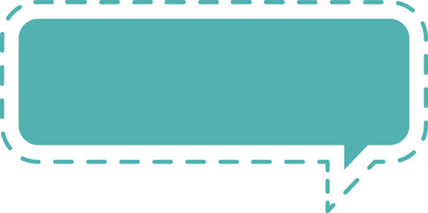 dotted line speech bubble