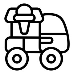 Ice Cream Truck Line Icon