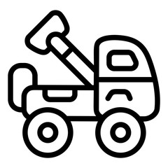 Push Truck Line Icon