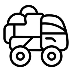 Sand Truck Line Icon