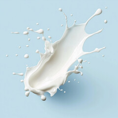 water splash isolated on white, generative AI illustration