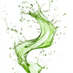 water splash isolated on white, generative AI illustration