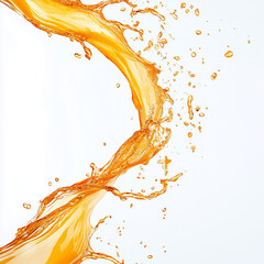 water splash isolated on white, generative AI illustration