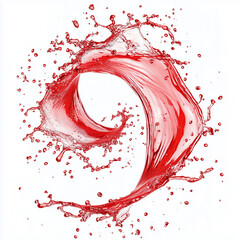 water splash isolated on white, generative AI illustration