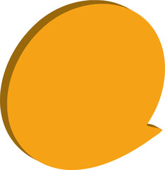 gelbe 3D Sprechblase