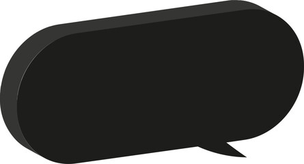 black speech bubble