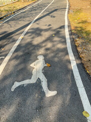 running on the road 