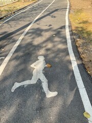 running on the road