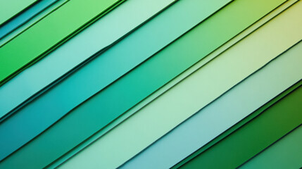 Obraz premium A vibrant abstract pattern featuring diagonal stripes in varying shades of green and aqua, creating a dynamic visual effect.
