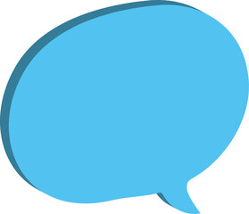 sky blue speech bubble
