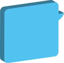 sky blue speech bubble