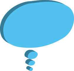 sky blue speech bubble