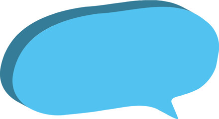 sky blue speech bubble
