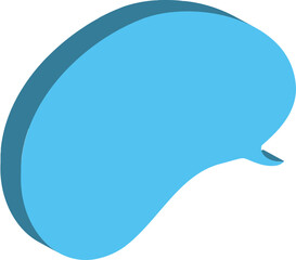 sky blue speech bubble