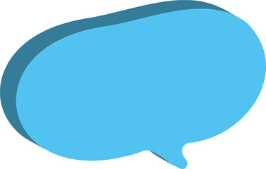 sky blue speech bubble