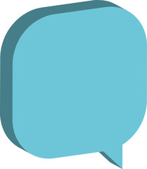 sky blue speech bubble