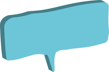 sky blue speech bubble