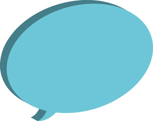 sky blue speech bubble
