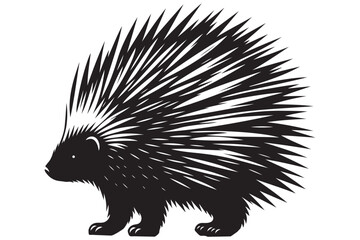Distinct Porcupine Silhouette Vector Graphic For Brand Identity