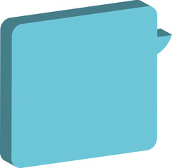 sky blue speech bubble