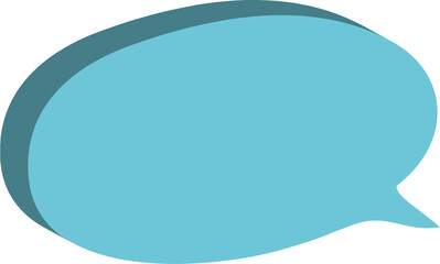sky blue speech bubble