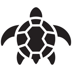 Obraz premium Abstract Turtle Silhouette Vector Design Symbolizing Longevity and Wisdom