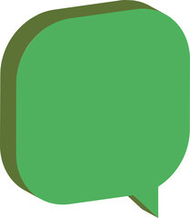 Sprechblase dreidimensional grün