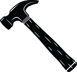 Modern and Stylized Hammer line art or silhouette vector illustration design