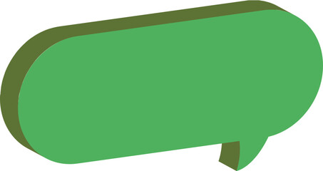 Sprechblase dreidimensional grün