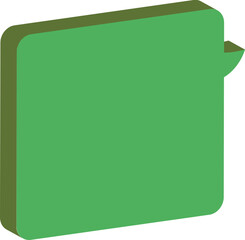 Sprechblase dreidimensional gr&uuml;n