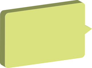 Sprechblase dreidimensional grün