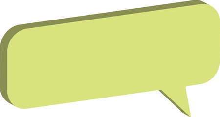 Sprechblase dreidimensional grün