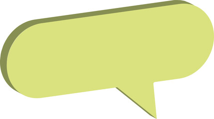 Sprechblase dreidimensional grün