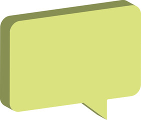 Sprechblase dreidimensional grün